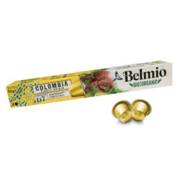 Belmoca Belmio Sleeve BIO/Single Origine Colombia Coffee Capsules for Nespresso coffee machines, 10 aluminum capsules, Coffee s