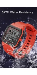 Amazfit Neo Smart watch, STN, Heart rate monitor, Activity monitoring 24/7, Waterproof, Bluetooth, Red