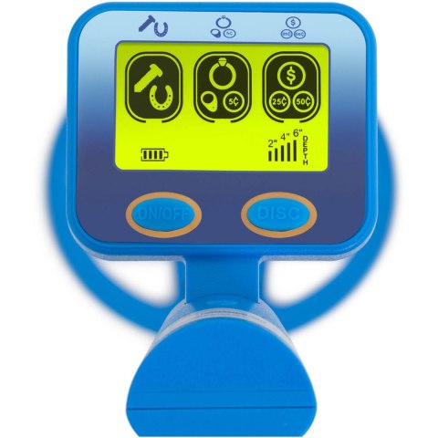 Wykrywacz metali wodoodporny z funkcją PINPOINT LCD 150 cm niebieski