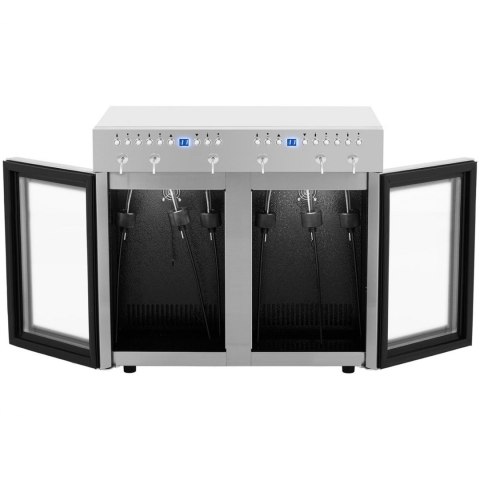 Dyspenser dozownik do wina z chłodziarką 7-18C 6 butelek - srebrny