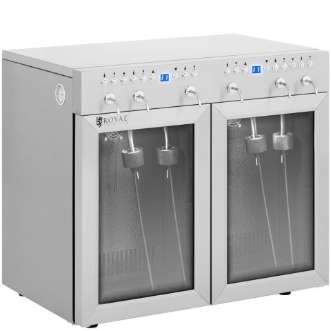 Dyspenser dozownik do wina z chłodziarką 7-18C 6 butelek - srebrny