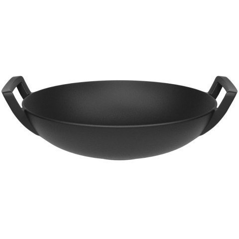 Patelnia WOK żeliwny z uchwytami śr. 32 cm