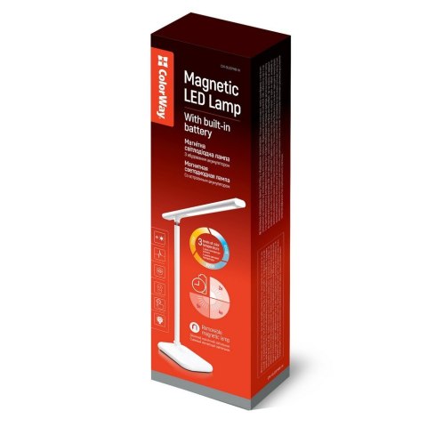 ColorWay | lm | Lampa stołowa LED Przenośna i elastyczna z wbudowanym akumulatorem | Żółte światło: 2800-3200, Naturalne światło
