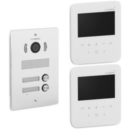 Wideodomofon domofon LCD 2 x 4.3'' do domu dwurodzinnego 50 m