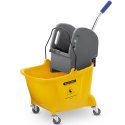 Wózek do sprzątania mycia podłóg z prasą i uchwytem do mopa jedno wiadro 24L