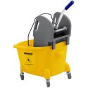 Wózek do sprzątania mycia podłóg z prasą i uchwytem do mopa jedno wiadro 24L