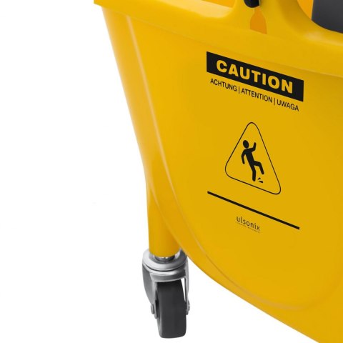 Wózek do sprzątania mycia podłóg z prasą i uchwytem do mopa jedno wiadro 24L