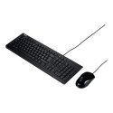 Asus U2000 Keyboard and Mouse Set, Wired, Keyboard layout English, USB, Black, Mouse included