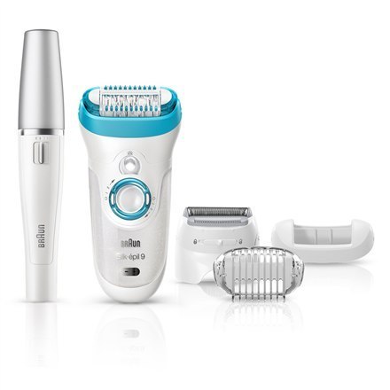 Braun Silk-Epil 9-558 Number of speeds 2, Number of intensity levels 2, Operating time 40 min, White/turquoise