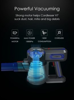 Mamibot ODKURZACZCordlesser V7 Cordless operating, Handstick and Handheld, 26.5 V, Operating time (max) 35 min, Blue