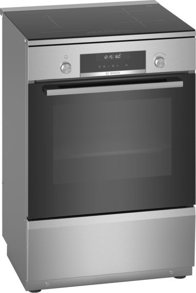 Bosch Cooker HLS79W350U Hob type Induction, Oven type Electric, Stainless steel, Width 60 cm, Electronic ignition, Grilling, LCD