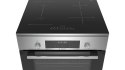 Bosch Cooker HLS79W350U Hob type Induction, Oven type Electric, Stainless steel, Width 60 cm, Electronic ignition, Grilling, LCD