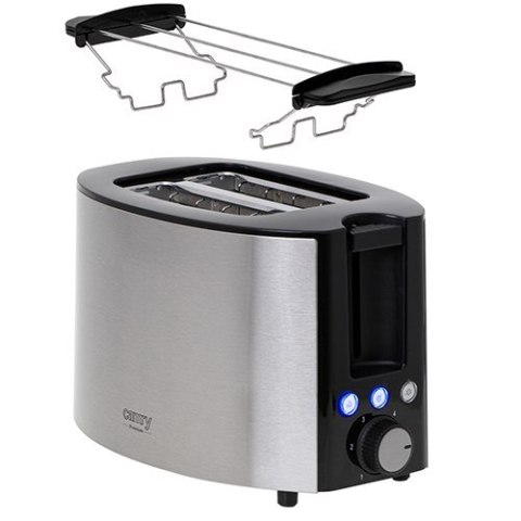 Camry | CR 3215 | Toster | Moc 1000 W | Liczba gniazd 2 | Materiał obudowy Stal nierdzewna | Czarny/stal nierdzewna
