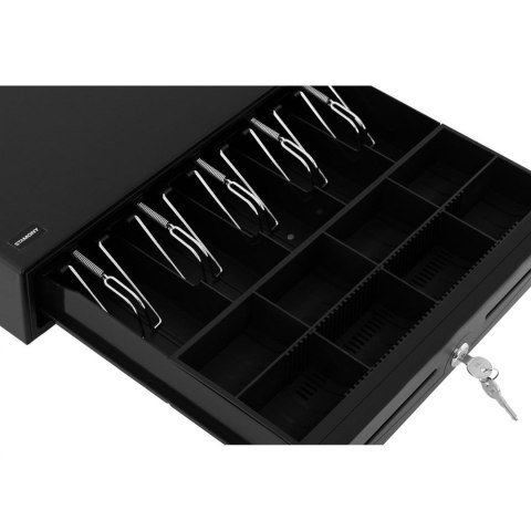 Szuflada kasowa na pieniądze do kasy fiskalnej 8 komór na bilon 5 miejsc na banknoty