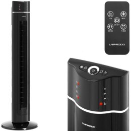Wentylator kolumnowy podłogowy z jonizacją powietrza i pilotem 107cm 60 W czarny
