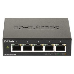 D-Link 5-Port Gigabit Smart Managed Switch DGS-1100-05V2 Managed, Desktop, Power supply type External, Ethernet LAN (RJ-45) port