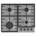 Gorenje | GW642ABX | Płyta | Gaz | Liczba palników/stref gotowania 4 | Pokrętła | Stal nierdzewna