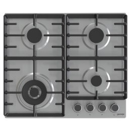 Gorenje | GW642ABX | Płyta | Gaz | Liczba palników/stref gotowania 4 | Pokrętła | Stal nierdzewna