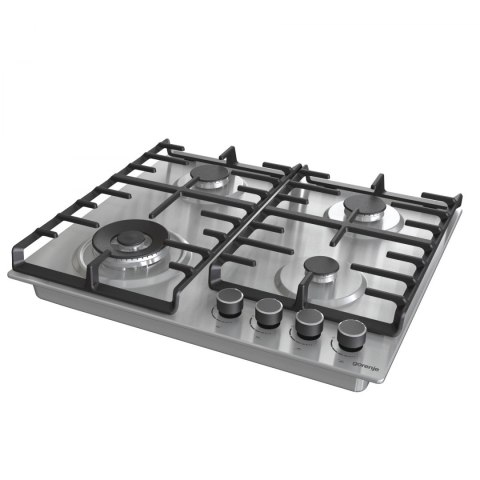 Gorenje | GW642ABX | Płyta | Gaz | Liczba palników/stref gotowania 4 | Pokrętła | Stal nierdzewna
