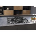 Hotpoint | HAGS 61F/WH | Hob | Gas on glass | Number of burners/cooking zones 4 | Rotary knobs | White