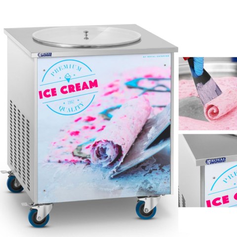 Maszyna płyta mrożąca do lodów tajskich na kółkach śr. 50 cm 230 V 880 W