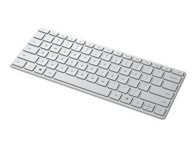 Microsoft | Designer Compact Keyboard | Kompaktowa klawiatura | Bezprzewodowa | US | Bluetooth | Glacier | 288 g | Połączenie be