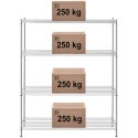 Regał metalowy magazynowy 4 półki druciane do 1 t 1000 kg 149x59x180 cm