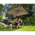 Parasol ogrodowy na wysięgniku kwadratowy 250 x 250 cm beżowy