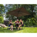 Parasol ogrodowy na wysięgniku kwadratowy 250 x 250 cm brązowy