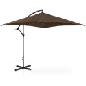 Parasol ogrodowy na wysięgniku kwadratowy 250 x 250 cm brązowy