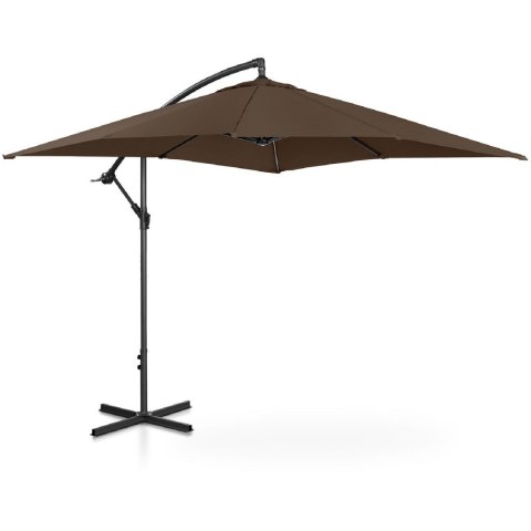 Parasol ogrodowy na wysięgniku kwadratowy 250 x 250 cm brązowy