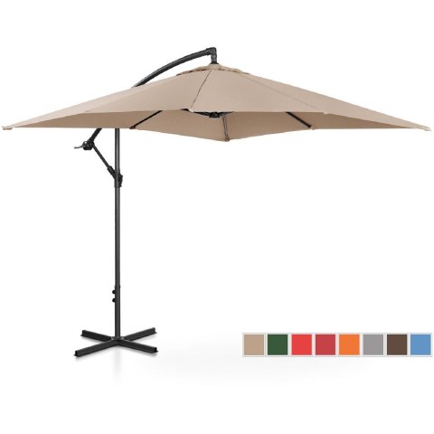 Parasol ogrodowy na wysięgniku kwadratowy 250 x 250 cm kremowy