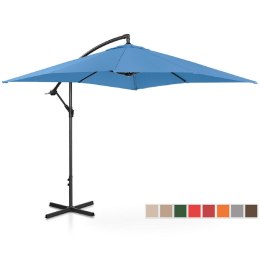 Parasol ogrodowy na wysięgniku kwadratowy 250 x 250 cm niebieski