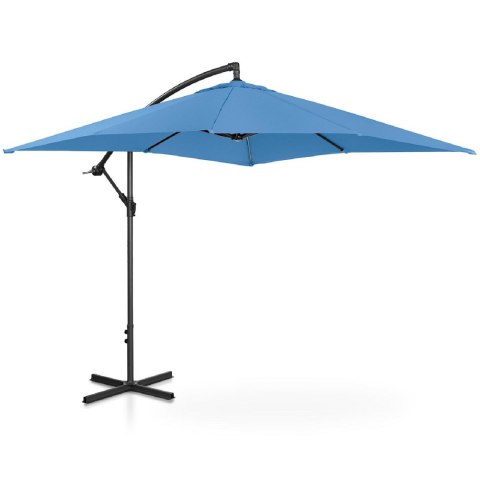 Parasol ogrodowy na wysięgniku kwadratowy 250 x 250 cm niebieski