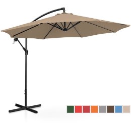 Parasol ogrodowy na wysięgniku okrągły śr. 300 cm beżowy