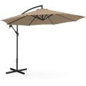 Parasol ogrodowy na wysięgniku okrągły śr. 300 cm beżowy