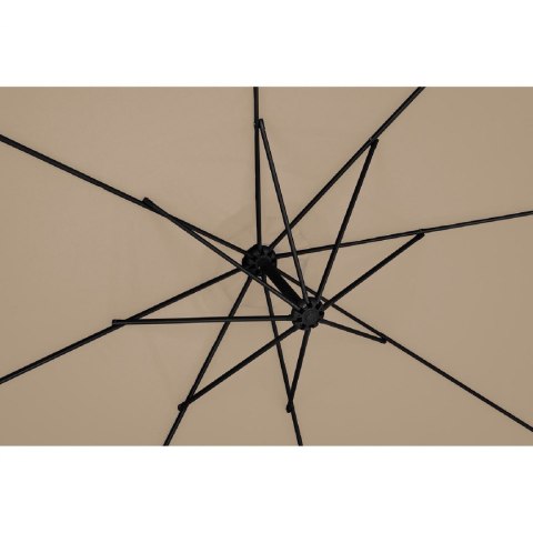 Parasol ogrodowy na wysięgniku okrągły śr. 300 cm beżowy