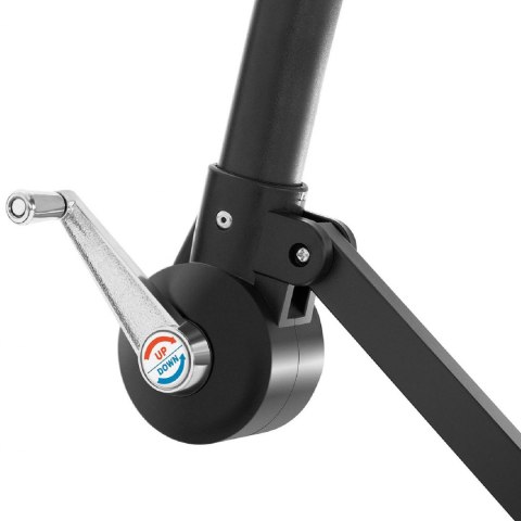 Parasol ogrodowy na wysięgniku okrągły śr. 300 cm brązowy