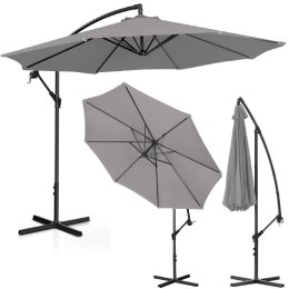 Parasol ogrodowy na wysięgniku okrągły śr. 300 cm ciemnoszary
