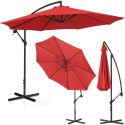Parasol ogrodowy na wysięgniku okrągły śr. 300 cm czerwony