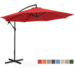 Parasol ogrodowy na wysięgniku okrągły śr. 300 cm czerwony