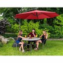 Parasol ogrodowy na wysięgniku okrągły śr. 300 cm czerwony