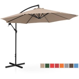 Parasol ogrodowy na wysięgniku okrągły śr. 300 cm kremowy