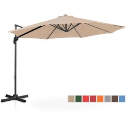 Parasol ogrodowy na wysięgniku okrągły śr. 300 cm kremowy