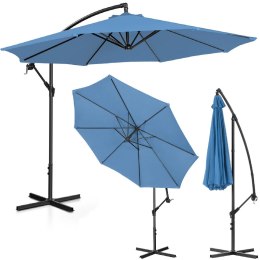 Parasol ogrodowy na wysięgniku okrągły śr. 300 cm niebieski