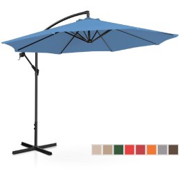 Parasol ogrodowy na wysięgniku okrągły śr. 300 cm niebieski