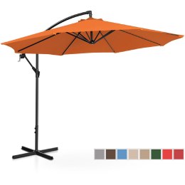 Parasol ogrodowy na wysięgniku okrągły śr. 300 cm pomarańczowy