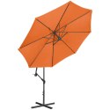 Parasol ogrodowy na wysięgniku okrągły śr. 300 cm pomarańczowy