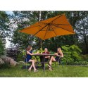 Parasol ogrodowy boczny na wysięgniku kwadratowy 250 x 250 cm pomarańczowy