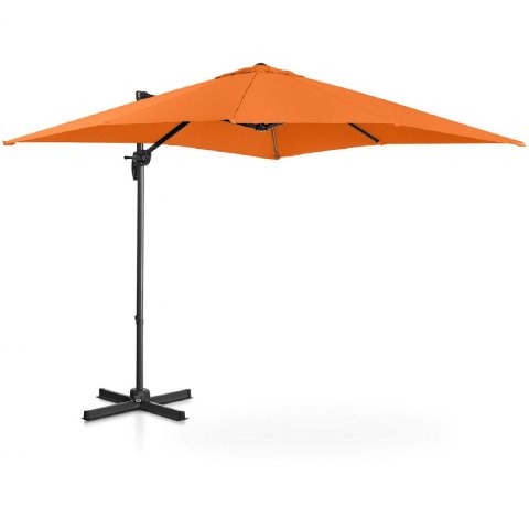 Parasol ogrodowy boczny na wysięgniku kwadratowy 250 x 250 cm pomarańczowy